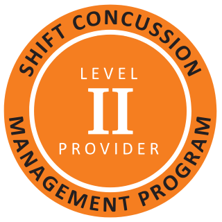 Shift Concussion Management Program Level II Provider logo – certified concussion care and rehabilitation specialist